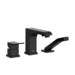 Riobel Zendo 3-Hole Deck Mount Tub Filler Trim — Black