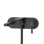 Riobel Nibi Wall Mount Thermostatic/Pressure Balance Tub Filler Trim — Black