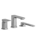 Riobel Equinox 3-Hole Pressure Balance Deck Mount Tub Filler Trim — Chrome