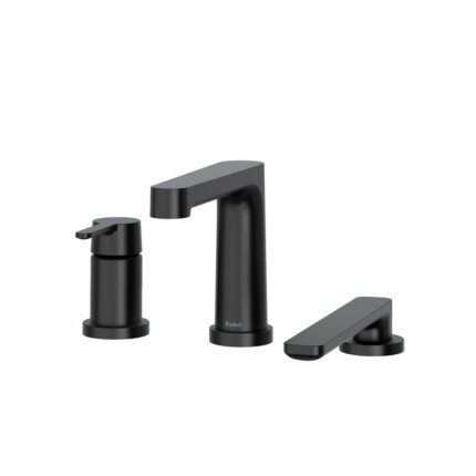 Riobel Nibi 3-Hole Pressure Balance Deck Mount Tub Filler Trim — Black