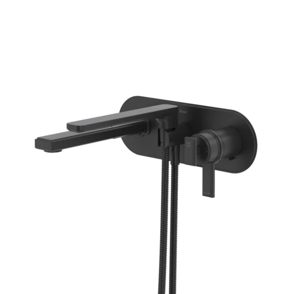 Riobel Manifesto Wall Mount Thermostatic/Pressure Balance Tub Filler Trim — Black