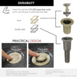 Stylish Pop-Up Drains Set Vessel Sink Without Overflow Bathroom Sink Drain, product view 5