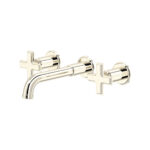 Riobel Manifesto Wall Mount Lavatory Faucet Trim — Polished Nickel — Cross Handles