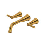 Riobel Momenti Wall Mount Tub Filler Trim — Brushed Gold