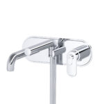 Riobel Arca Wall Mount Thermostatic/Pressure Balance Tub Filler Trim — Chrome
