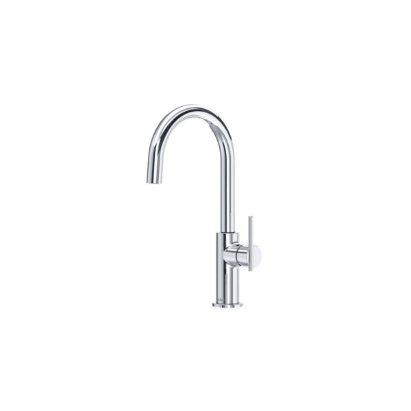 Riobel Lateral Bar/Food Prep Kitchen Faucet With C-Spout — Chrome