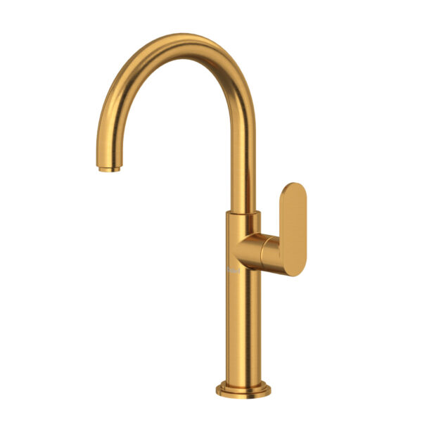 Riobel Arca Single Handle Tall Lavatory Faucet — Brushed Gold