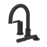 Riobel Authentica 3-Hole Pressure Balance Deck Mount Tub Filler Trim — Black
