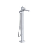 Riobel Zendo Thermostatic Single Hole Floor Mount Tub Filler Trim — Chrome