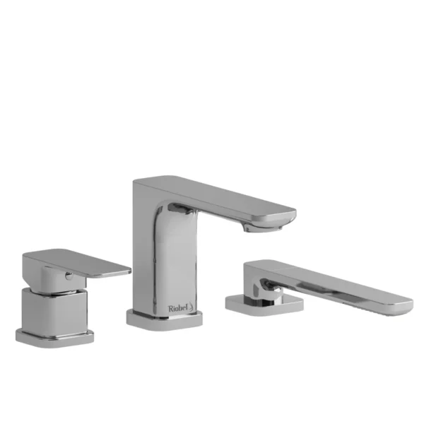 Riobel Equinox 3-Hole Deck Mount Tub Filler Trim — Chrome