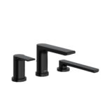 Riobel Fresk 3-Hole Pressure Balance Deck Mount Tub Filler Trim — Black