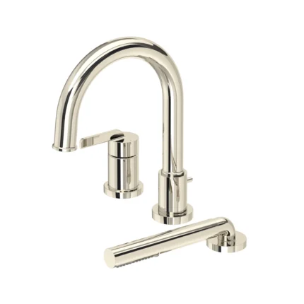 Riobel Authentica 3-Hole Deck Mount Tub Filler Trim — Polished Nickel