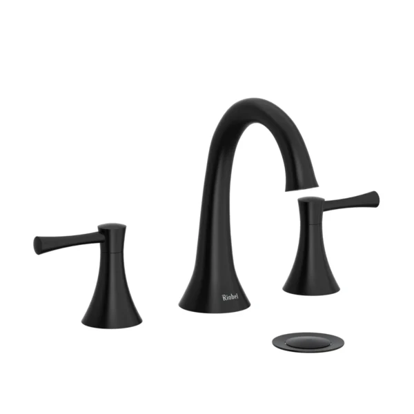 Riobel Edge Widespread Lavatory Faucet — Black