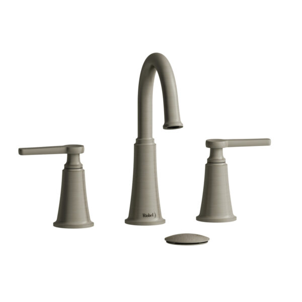Riobel Momenti Widespread Lavatory Faucet With C-Spout — Brushed Nickel
