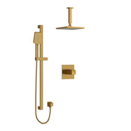 Riobel Reflet Shower Kit 323 Trim — Brushed Gold