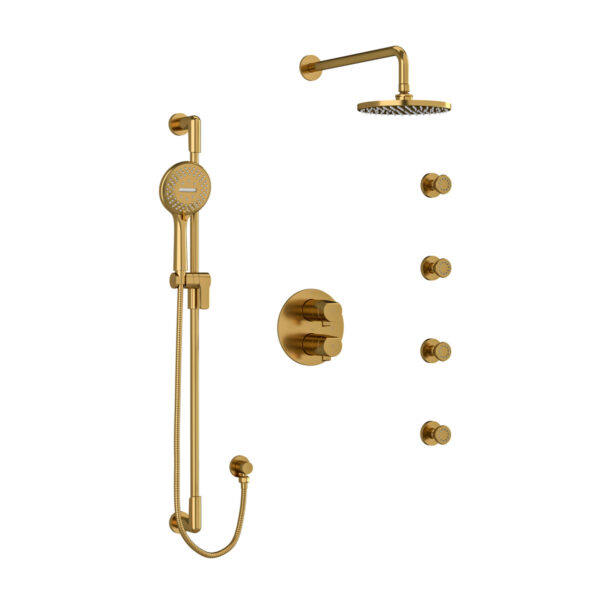 Riobel Parabola Shower Kit 446 — Brushed Gold