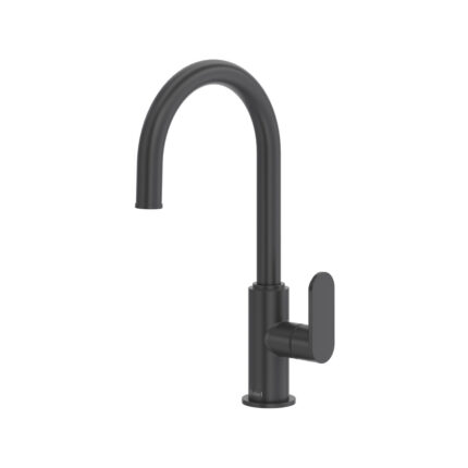 Riobel Arca Bar/Food Prep Kitchen Faucet With C-Spout — Black