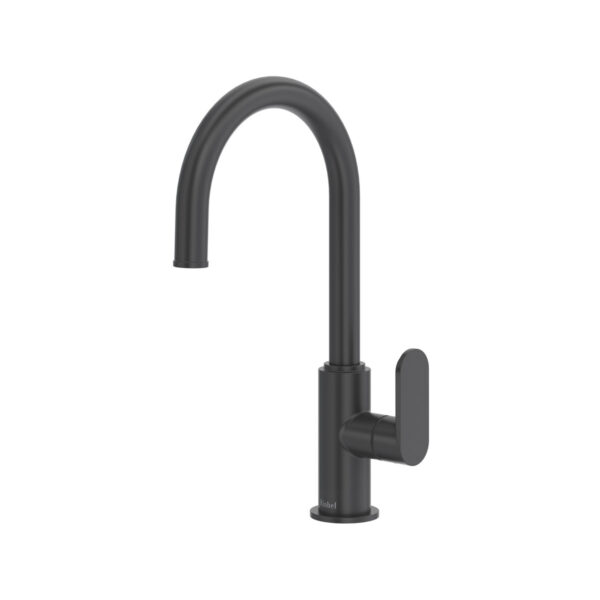 Riobel Arca Bar/Food Prep Kitchen Faucet With C-Spout — Black