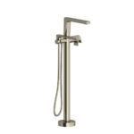 Riobel Ode Thermostatic Single Hole Floor Mount Tub Filler Trim — Brushed Nickel