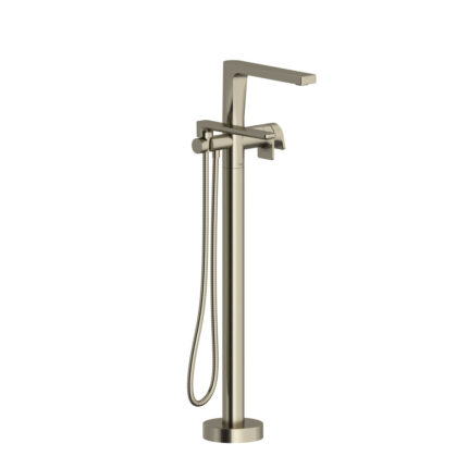 Riobel Ode Thermostatic Single Hole Floor Mount Tub Filler Trim — Brushed Nickel