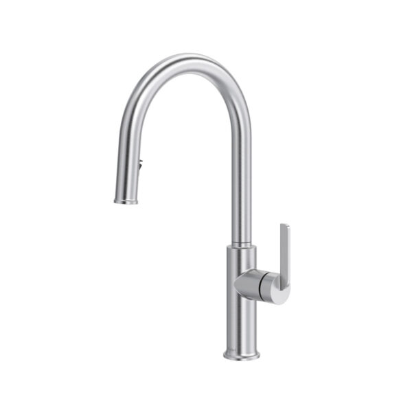 Riobel Authentica Pull-Down Kitchen Faucet With C-Spout — Stainless Steel