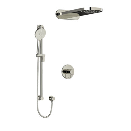 Riobel Riu Rain and Cascade Thermostatic Shower System — Polished Nickel