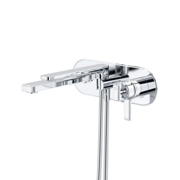 Riobel Manifesto Wall Mount Thermostatic/Pressure Balance Tub Filler Trim — Chrome