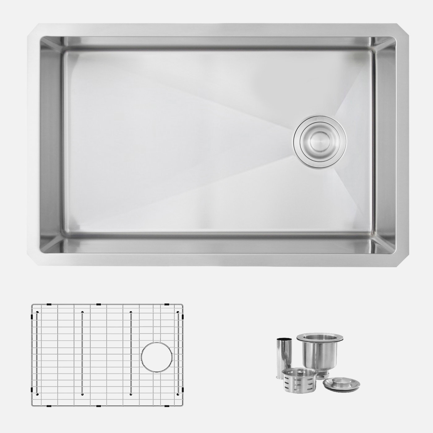 Stylish C128 Azuni 28" Lyon Single Bowl Kitchen Sink Sink Accessory (Open Box) 1 Stylish C128 Azuni 28" Lyon Single Bowl Kitchen Sink Sink Accessory (Open Box), product view 1