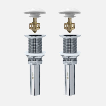 Stylish Pop-Up Drain Without Overflow Set Of 2 Bathroom Sink Drain, product view 1