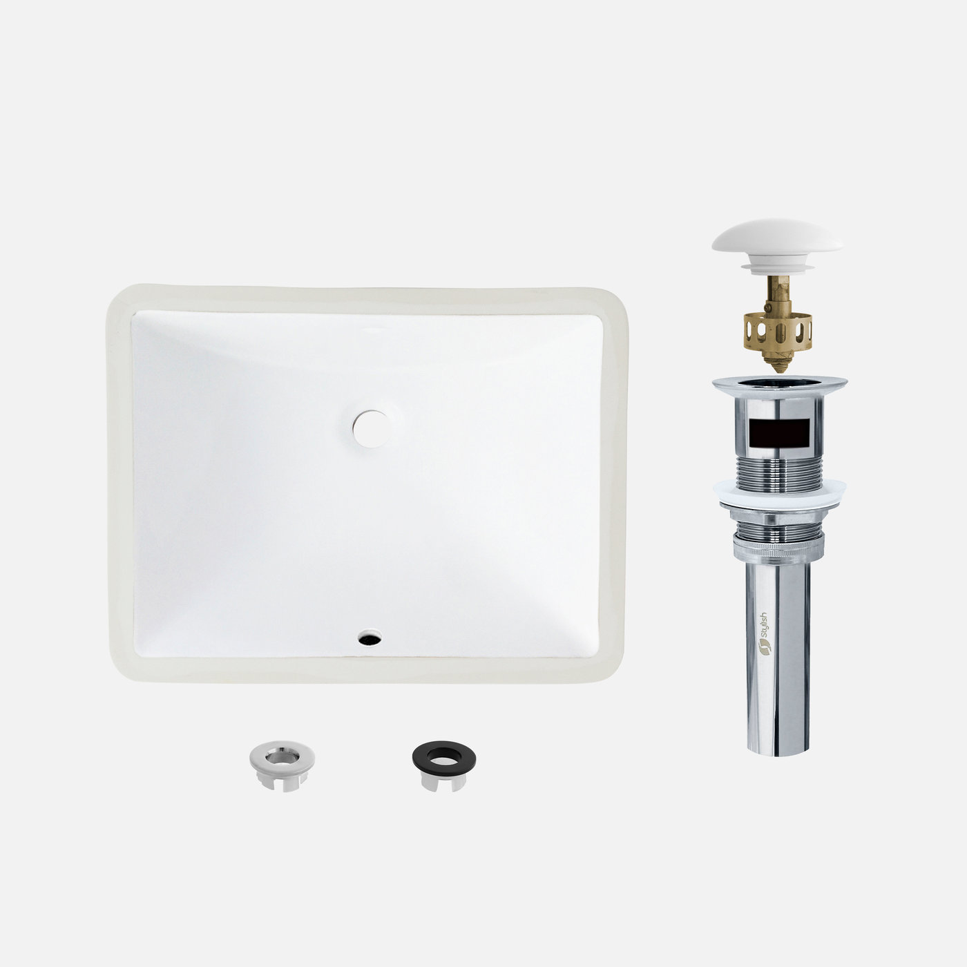 P_201d_gray.jpg Stylish 18'' Trendy Bathroom Sink, product view 1