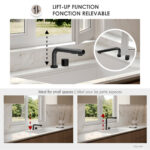 Stylish Fano K-152N Matte Black kitchen faucet, view 4