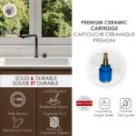 Stylish Fano K-152N Matte Black kitchen faucet, view 7