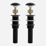 Stylish Pop-Up Drain Without Overflow Set Of 2 Bathroom Sink Drain, product view 1