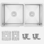 Stylish S-322Xg Stylish 33'' Beryl Reversible Double Bowl Kitch Kitchen Sink (Open Box), product view 1