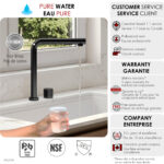 Stylish Fano K-152N Matte Black kitchen faucet, view 8