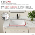 Stylish 21'' Sharp Bathroom Sink, product view 1