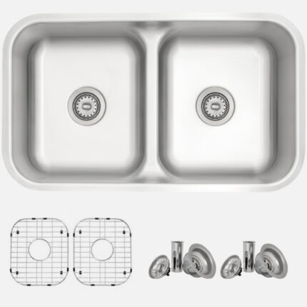 Stylish S-202Xtg Stylish 32'' Dual Mount Double Bowl Kitchen Si Kitchen Sink (Open Box), product view 1