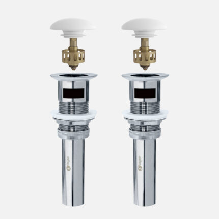 Stylish Pop-Up Drain With Overflow Set Of 2 Bathroom Sink Drain, product view 1