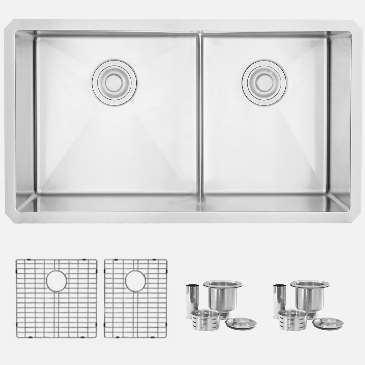 Stylish S-325Xg Stylish 32'' Low Divider Double Bowl Kitchen Sink (Open Box) 1 Stylish S-325Xg Stylish 32'' Low Divider Double Bowl Kitchen Sink (Open Box), product view 1