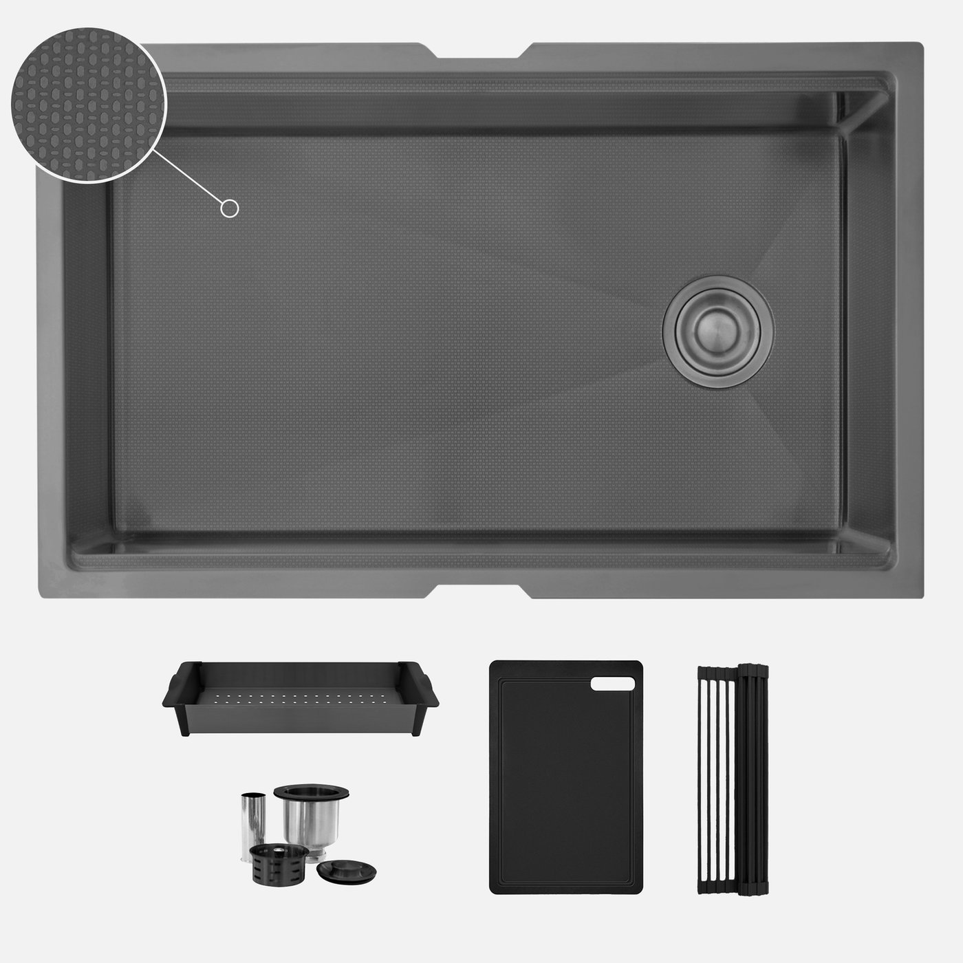 Stylish 33'' Onyxo33 Kitchen Sink 1 Stylish 33'' Onyxo33 Kitchen Sink, product view 1