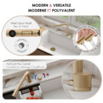 Stylish Fano K-152G Brushed Gold kitchen faucet, view 7