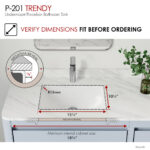 Stylish 18'' Trendy Bathroom Sink, product view 4