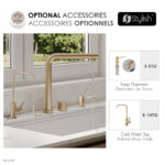Stylish Fano K-152G Brushed Gold kitchen faucet, view 8