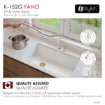 Stylish Fano K-152G Brushed Gold kitchen faucet, view 9