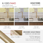 Stylish Fano K-152G Brushed Gold kitchen faucet, view 10