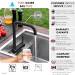 Stylish Alba Matte Black fold-down kitchen faucet, view 8
