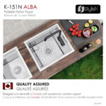 Stylish Alba Matte Black fold-down kitchen faucet, view 9