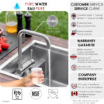 Stylish Alba Stainless Steel fold-down kitchen faucet, view 8