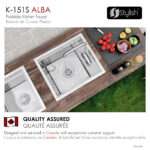 Stylish Alba Stainless Steel fold-down kitchen faucet, view 9