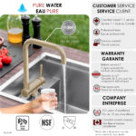 Stylish Alba Brushed Gold fold-down kitchen faucet, view 8